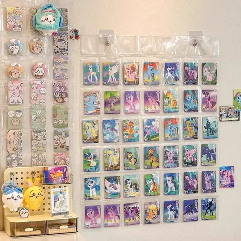 Card Hanging Bag Wall-mounted Storage Card Collection Compartmentalized Card Book Organization Badge Display Stand