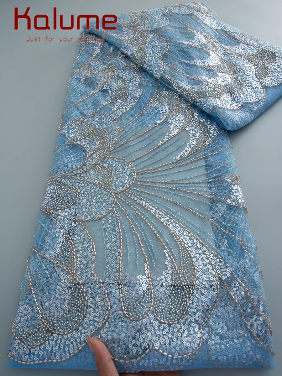Sky Blue French Beaded Sequins Lace Fabric High Quality 2026 Bride Dress African Tulle Lace Fabric 5 Yards for Women Sew 4902
Sky Blue French Beaded Sequins Lace Fabric High Quality 2026 Bride Dress African Tulle Lace Fabric 5 Yards for Women Sew 4902