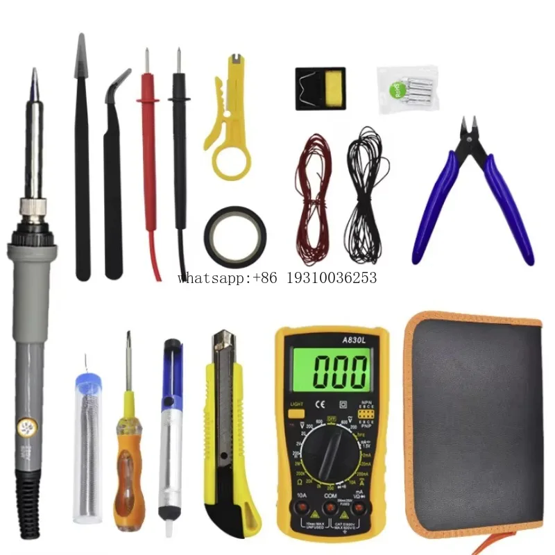 Household Repair Welding Tool Combination A830l Multimeter Set Adjustable Temperature Electric Soldering Iron Multimeter 23pcs
Household Repair Welding Tool Combination A830l Multimeter Set Adjustable Temperature Electric Soldering Iron Multimeter 23pcs