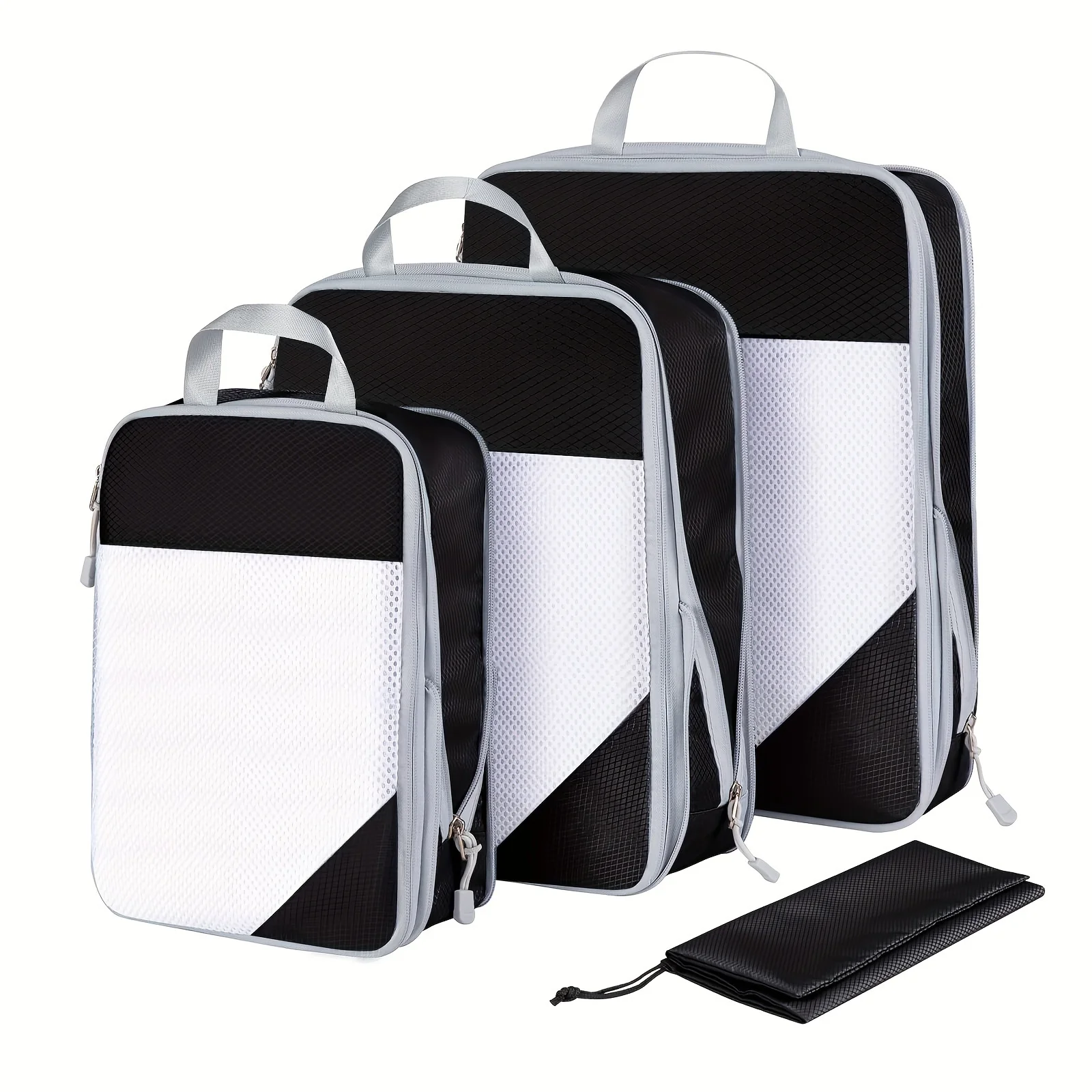 Portable Travel Bag Four-piece, Travel Compression Packing Cubes Portable Luggage Organizer Bags Shoes Bags With Mesh Lightwei
Portable Travel Bag Four-piece, Travel Compression Packing Cubes Portable Luggage Organizer Bags Shoes Bags With Mesh Lightwei