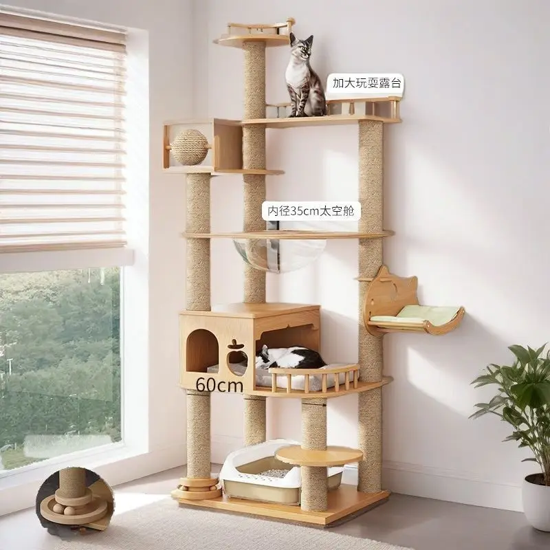 Solid Wood Cat Tree for SmallSpaces,SpaceSaving Design with Scratching Posts,Cat Cave&Play Pod,Large Cat Friendly,Climbing Tower
Solid Wood Cat Tree for SmallSpaces,SpaceSaving Design with Scratching Posts,Cat Cave&Play Pod,Large Cat Friendly,Climbing Tower