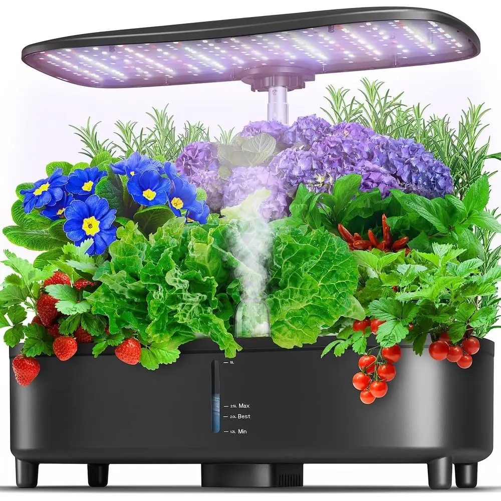 Lesujo Hydroponics Growing System Kit 15 Pods Misting Herb Garden Indoor Garden Indoor Gardening System 5L Water acity 48W Grow
Lesujo Hydroponics Growing System Kit 15 Pods Misting Herb Garden Indoor Garden Indoor Gardening System 5L Water acity 48W Grow