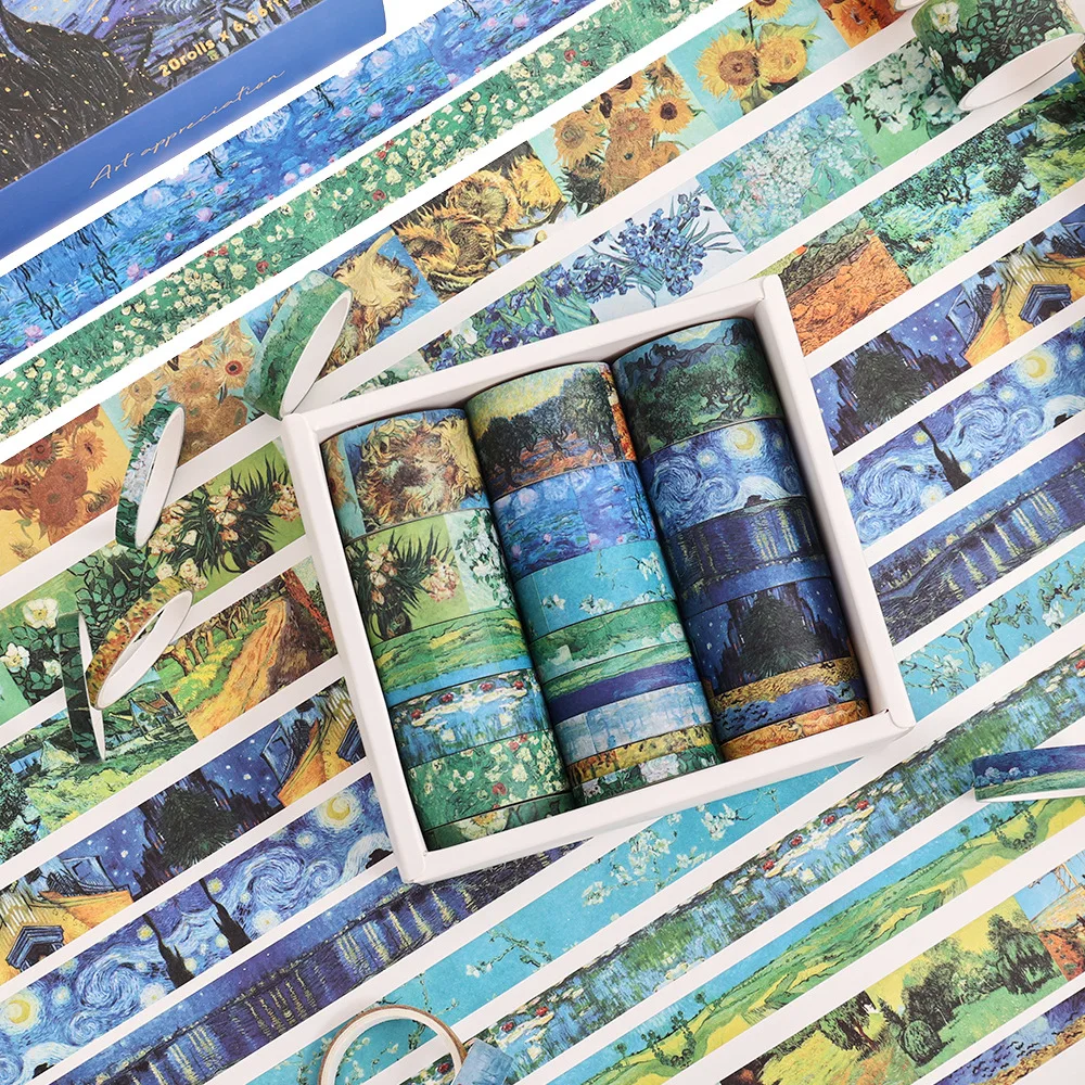 20 Rolls Oil Painting Washi Tape Set, DIY Journal Decor Stickers, Creative Scrapbook Supplies Gift Box for Handcraft
20 Rolls Oil Painting Washi Tape Set, DIY Journal Decor Stickers, Creative Scrapbook Supplies Gift Box for Handcraft