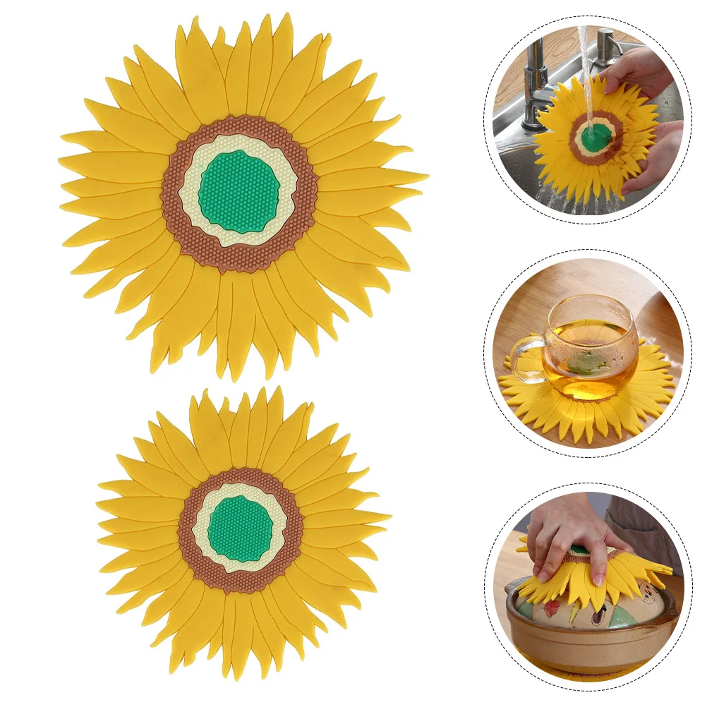 2pcs Sunflower Designed Anti-Slip Heat Resistant Placemats Cup Non-Slip Coasters Decorative Table Mats Insulation Mats
2pcs Sunflower Designed Anti-Slip Heat Resistant Placemats Cup Non-Slip Coasters Decorative Table Mats Insulation Mats