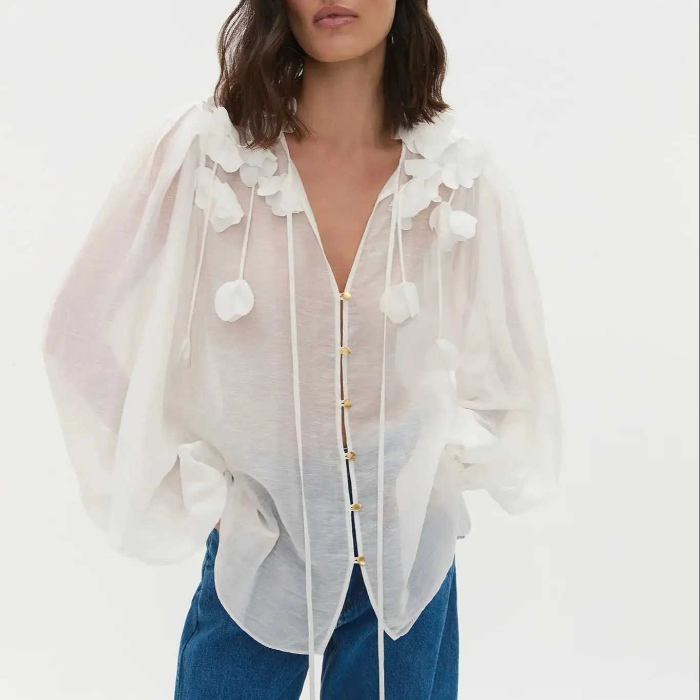 Женские льняные рубашки с трехмерной цветочной вышивкой, топы
Женские льняные рубашки с трехмерной цветочной вышивкой, топы