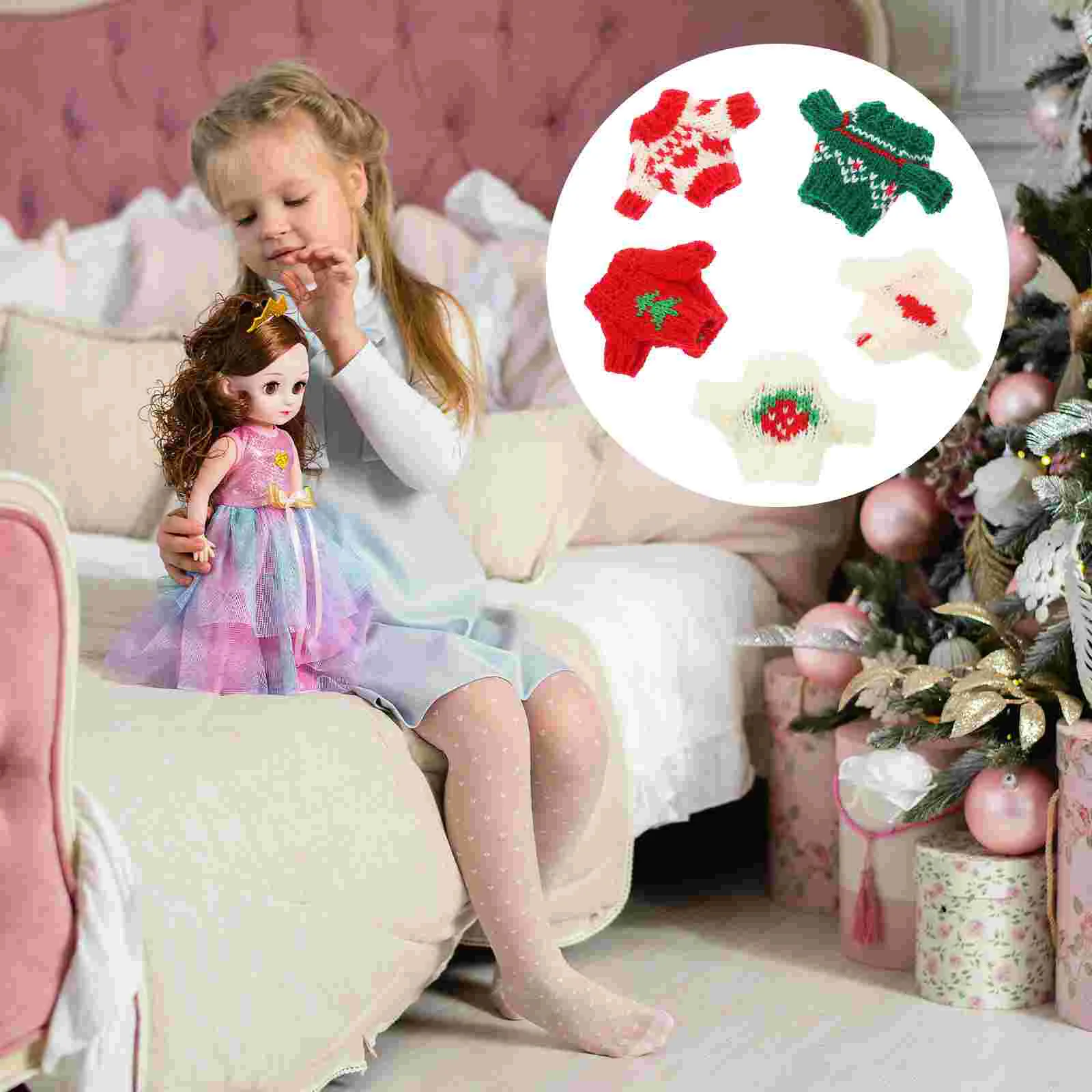 5 Pcs Vinyl Dress-up Sweater Replaceable Winter Outfits Clothes Apparel Cotton Thread Girl
5 Pcs Vinyl Dress-up Sweater Replaceable Winter Outfits Clothes Apparel Cotton Thread Girl