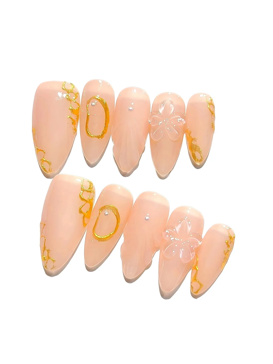 Luxury 3D Floral Gold Line Press on Nails - Nude Pink Long Coffin False Nails for Women(C427)
Luxury 3D Floral Gold Line Press on Nails - Nude Pink Long Coffin False Nails for Women(C427)