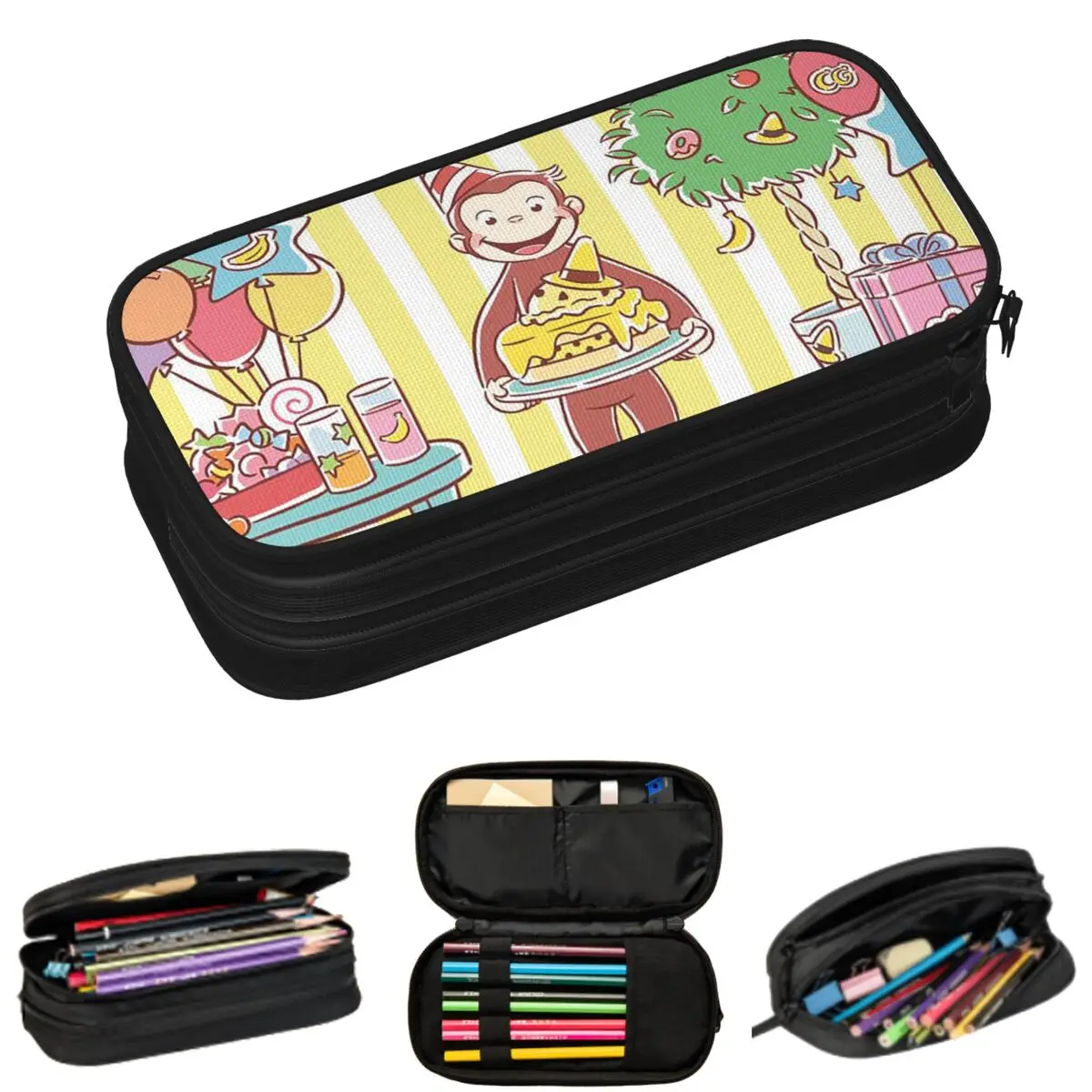 George The Curious Monkey Pencil Cases for Students School Pen Box Pencil Bag Big Capacity Pencil Pouch
George The Curious Monkey Pencil Cases for Students School Pen Box Pencil Bag Big Capacity Pencil Pouch