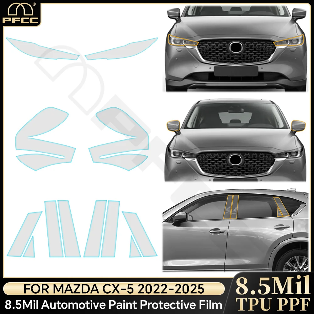 Headlight Rearview Film B C Pillars for Mazda CX5 CX-5 2022-2025 Protection Film TPU Pre-cut Anti-scratch Repair Clear Smoked
Headlight Rearview Film B C Pillars for Mazda CX5 CX-5 2022-2025 Protection Film TPU Pre-cut Anti-scratch Repair Clear Smoked