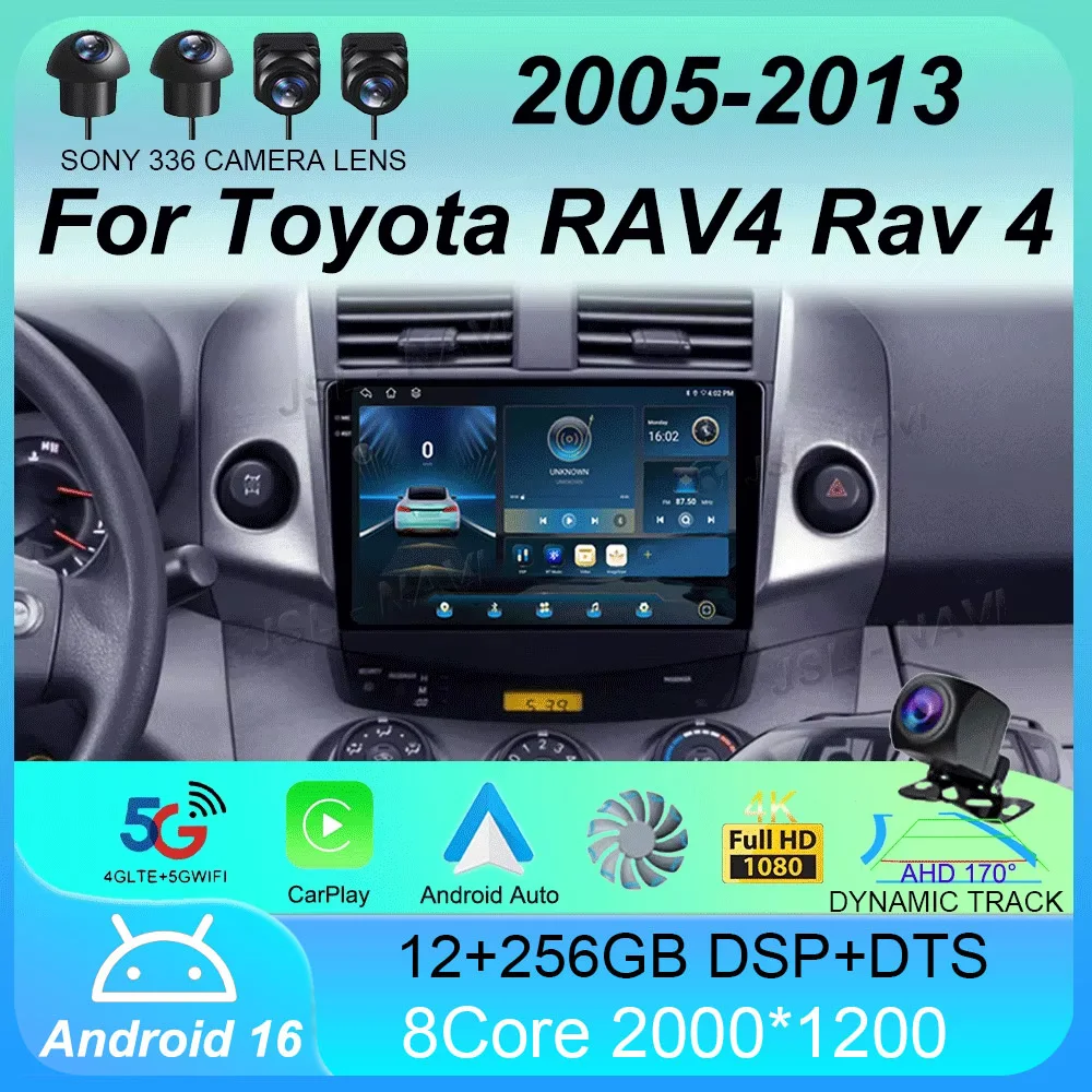 Android 16 Car Radio Carplay For Toyota RAV4 Rav 4 2005 2006 2007 - 2013 Navigation GPS Multimedia Player stereo wifi+4G BT DSP
Android 16 Car Radio Carplay For Toyota RAV4 Rav 4 2005 2006 2007 - 2013 Navigation GPS Multimedia Player stereo wifi+4G BT DSP