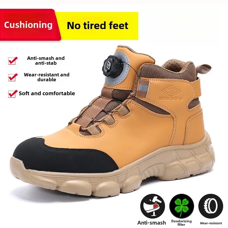 Men Mountaineering Non-slip Wear Resistant Safety Work Shoes Anti smashing Anti-puncture Rotating Buttons Labor Protection Boots
Men Mountaineering Non-slip Wear Resistant Safety Work Shoes Anti smashing Anti-puncture Rotating Buttons Labor Protection Boots