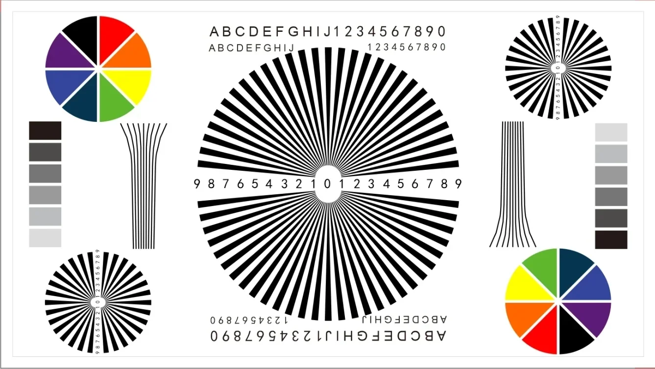 Lens Focusing Test Card Mobile Camera DV Surveillance Camera TestChart HD 16:9 Size 800*1422*0.25mm
Lens Focusing Test Card Mobile Camera DV Surveillance Camera TestChart HD 16:9 Size 800*1422*0.25mm