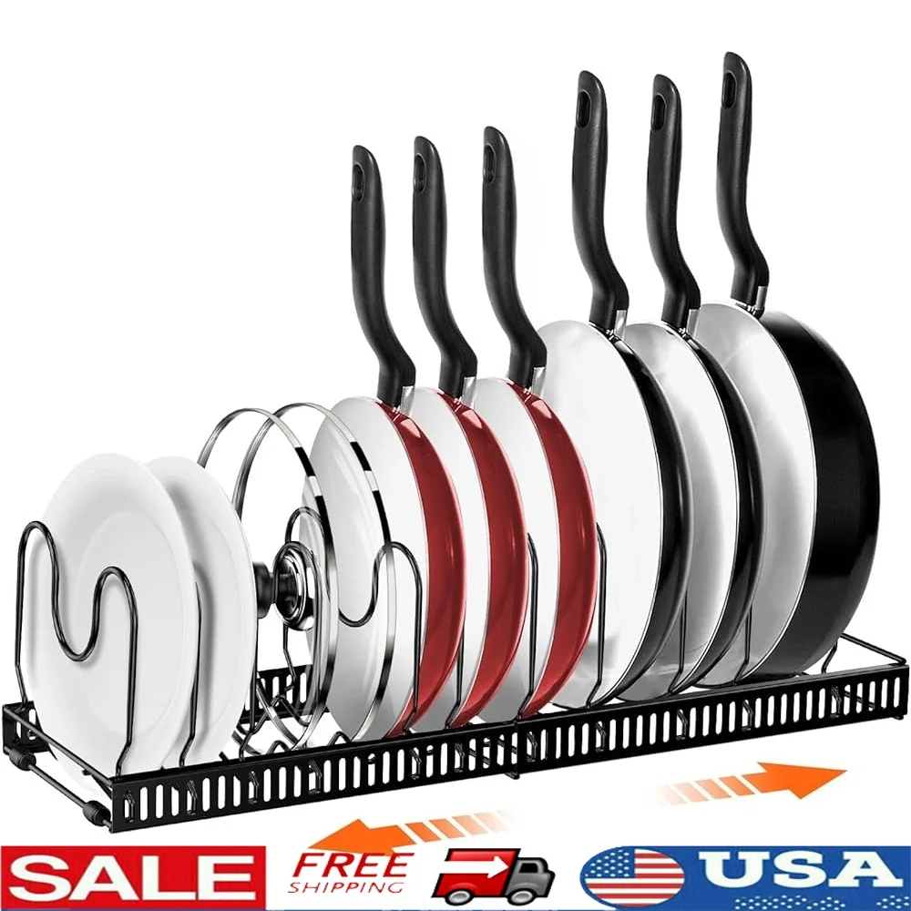 Expandable Pot and Pan Organizer Rack Adjustable Holder Kitchen Cabinet Storage Space Saver Durable Rustproof Design Pans Lids
Expandable Pot and Pan Organizer Rack Adjustable Holder Kitchen Cabinet Storage Space Saver Durable Rustproof Design Pans Lids