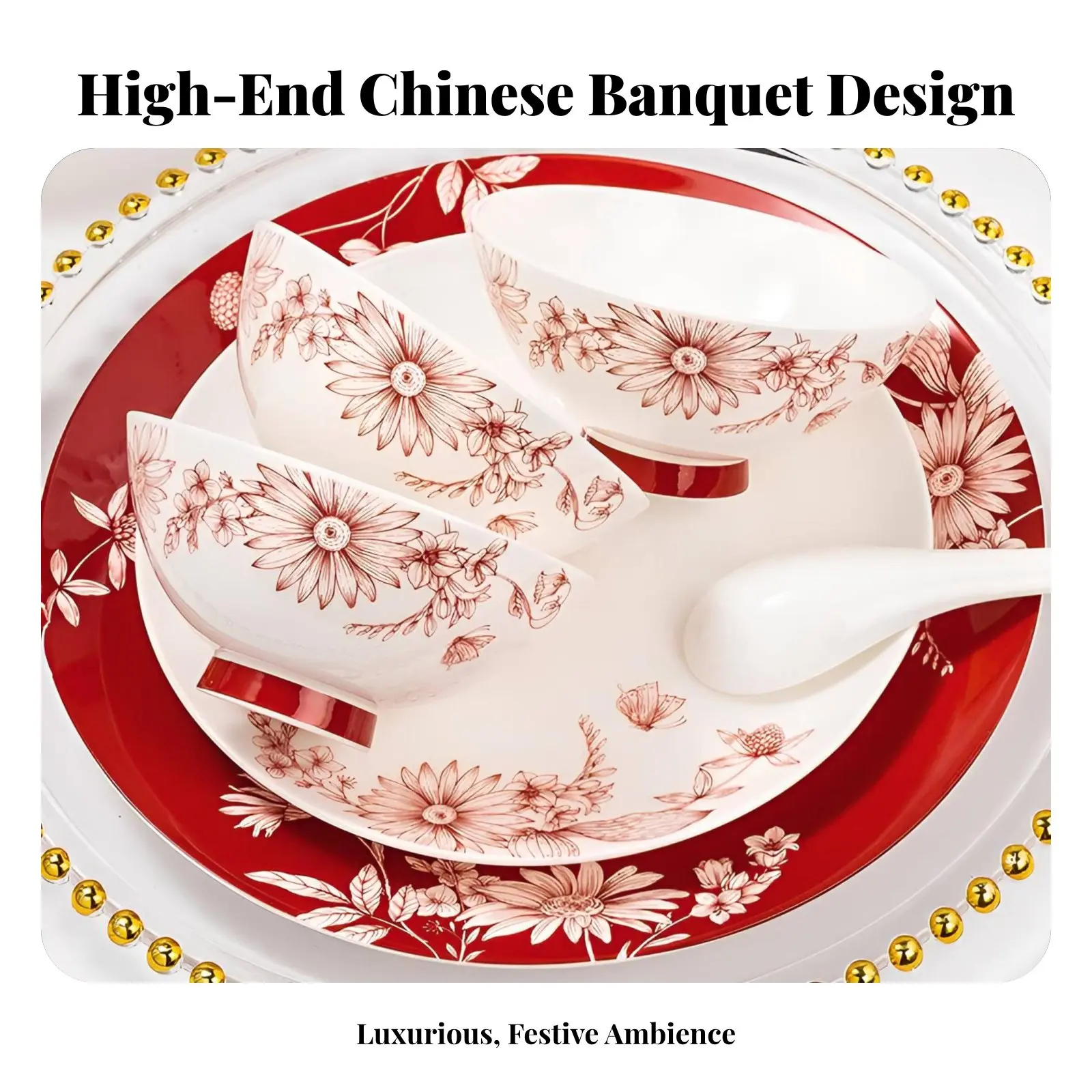 Набор керамической посуды, праздничные красные тарелки и миски, свадебная утварь, элегантный цветочный узор, подарочная коробка
Набор керамической посуды, праздничные красные тарелки и миски, свадебная утварь, элегантный цветочный узор, подарочная коробка