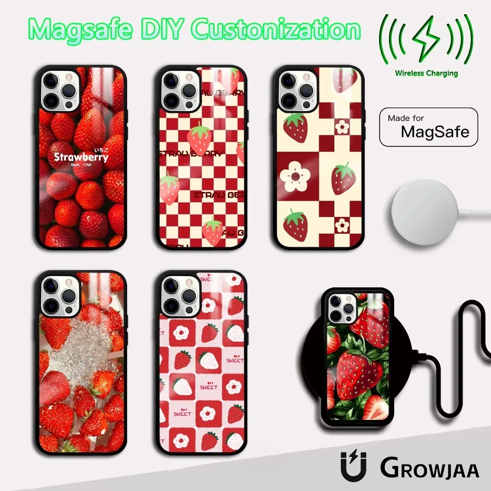 Fruit Strawberry Fresh Pink Phone Case For iPhone 16 15 14 13 12 11 Pro Max Plus Mini Magsafe Mirror Wireless Magnetic Cover
Fruit Strawberry Fresh Pink Phone Case For iPhone 16 15 14 13 12 11 Pro Max Plus Mini Magsafe Mirror Wireless Magnetic Cover