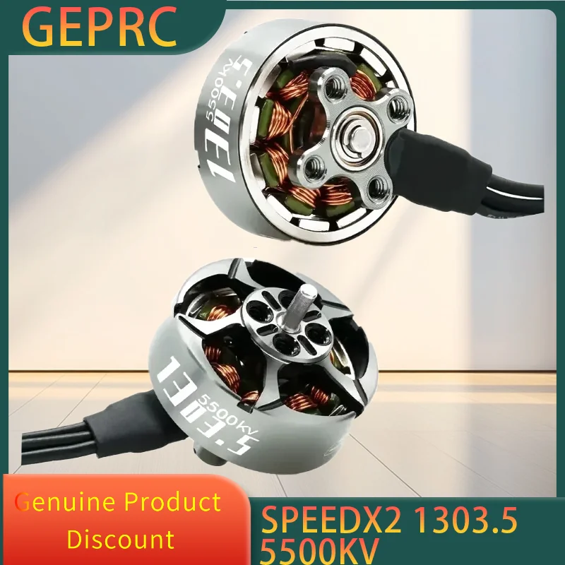 GEPRC SPEEDX2 1303.5 5500KV Motor Suitable for 2″ Cinewhoop FPV Drones Cinelog20 for RC FPV Quadcopter Freestyle Drone
GEPRC SPEEDX2 1303.5 5500KV Motor Suitable for 2″ Cinewhoop FPV Drones Cinelog20 for RC FPV Quadcopter Freestyle Drone