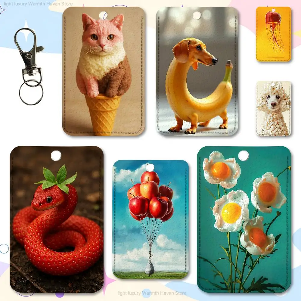 E-Exotic Animals And Fun Food Premium PU Leather Card for Daily Use Holder Card Case with Metal Carabiner Customizable Design
E-Exotic Animals And Fun Food Premium PU Leather Card for Daily Use Holder Card Case with Metal Carabiner Customizable Design