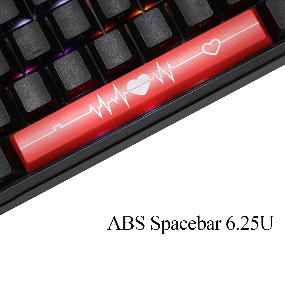 6.25u Spacebar ABS Keycap OEM Cross Switch Mechanical Keyboard Spacebar Caps Red Black Heart Lifeline Design Backlit Keycap Gift
6.25u Spacebar ABS Keycap OEM Cross Switch Mechanical Keyboard Spacebar Caps Red Black Heart Lifeline Design Backlit Keycap Gift
