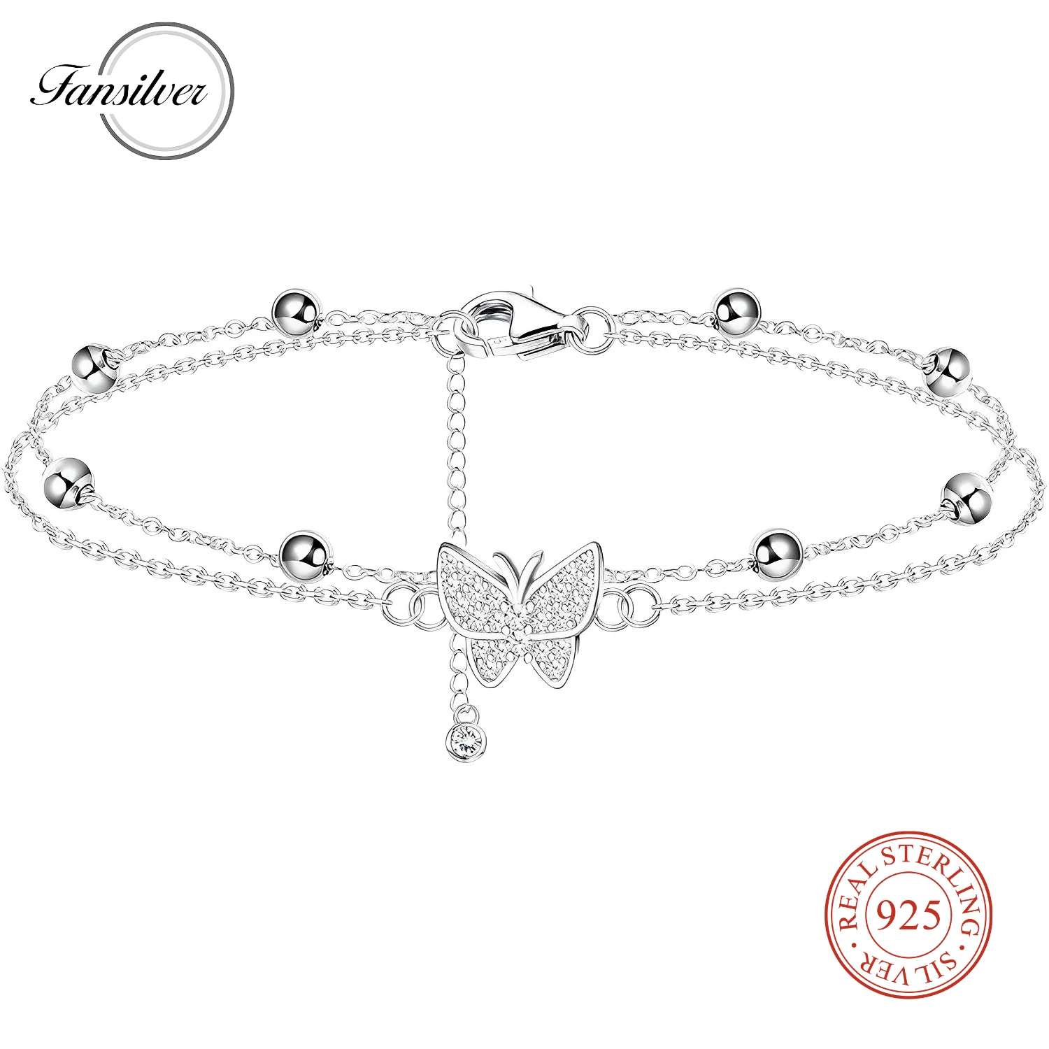 925 Sterling Silver Layered Ankle Bracelet for Women Chain Butterfly Heart Beaded Silver Anklet Adjustable Summer Beach Anklet
925 Sterling Silver Layered Ankle Bracelet for Women Chain Butterfly Heart Beaded Silver Anklet Adjustable Summer Beach Anklet