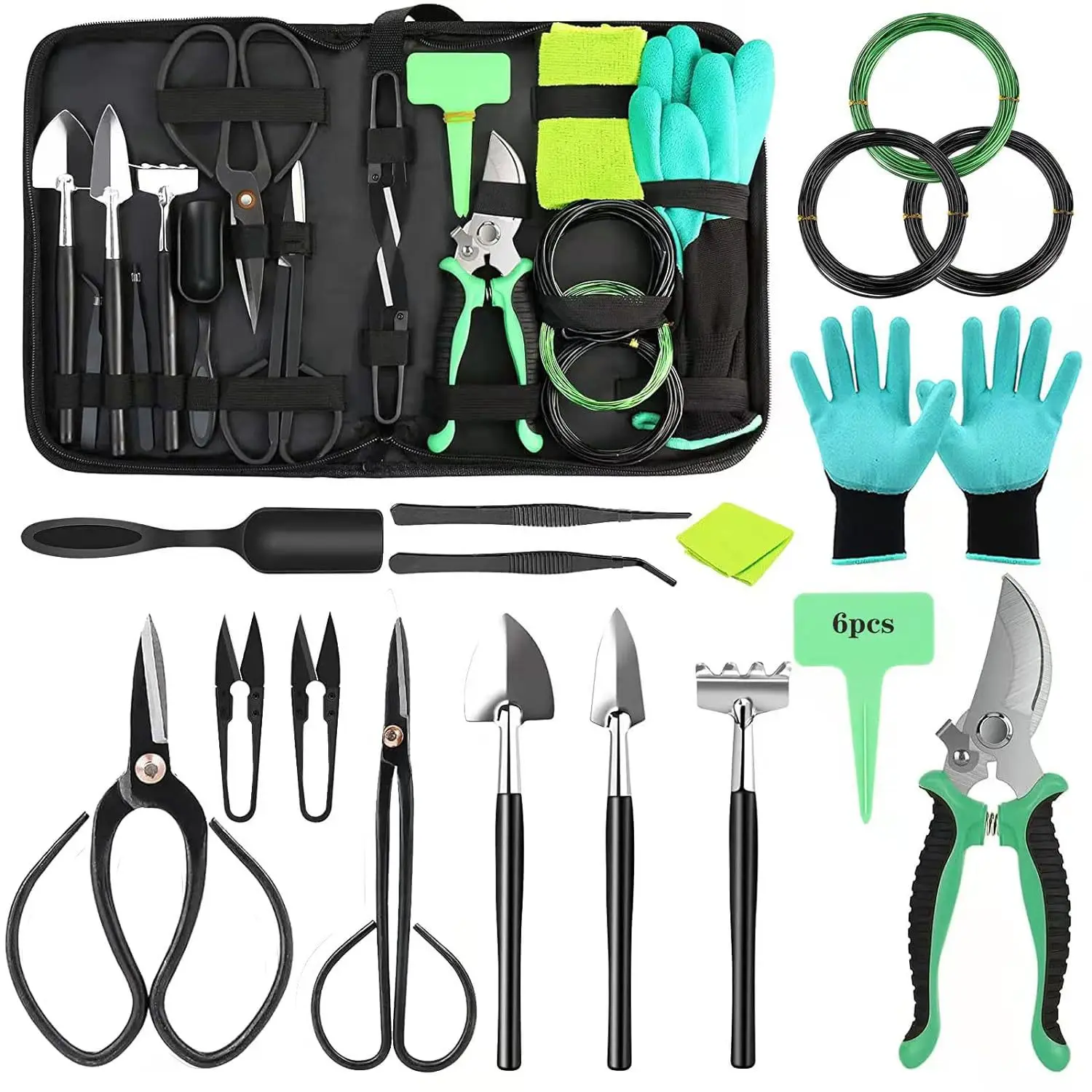 Bonsai Tree Kit 24 Piece Tool Set High Carbon Steel Succulent Pruning Tool Set Including Pruning Tools
Bonsai Tree Kit 24 Piece Tool Set High Carbon Steel Succulent Pruning Tool Set Including Pruning Tools