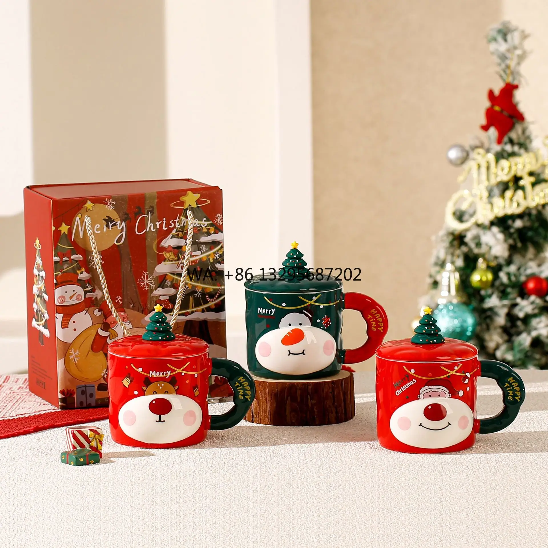 Creative Nordic Christmas Ceramic Mug with Lid Cute Cartoon Design Water Cup and Accompanying Gift for Party
Creative Nordic Christmas Ceramic Mug with Lid Cute Cartoon Design Water Cup and Accompanying Gift for Party