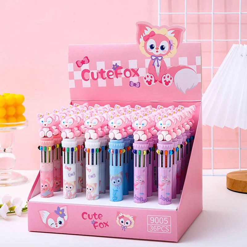 Шариковая ручка Sanrio, мультяшная Силиконовая ручка 10 цветов с рисунком розовой лисы, милые миниатюрные ученические канцелярские принадлежности, 36 шт.
Шариковая ручка Sanrio, мультяшная Силиконовая ручка 10 цветов с рисунком розовой лисы, милые миниатюрные ученические канцелярские принадлежности, 36 шт.