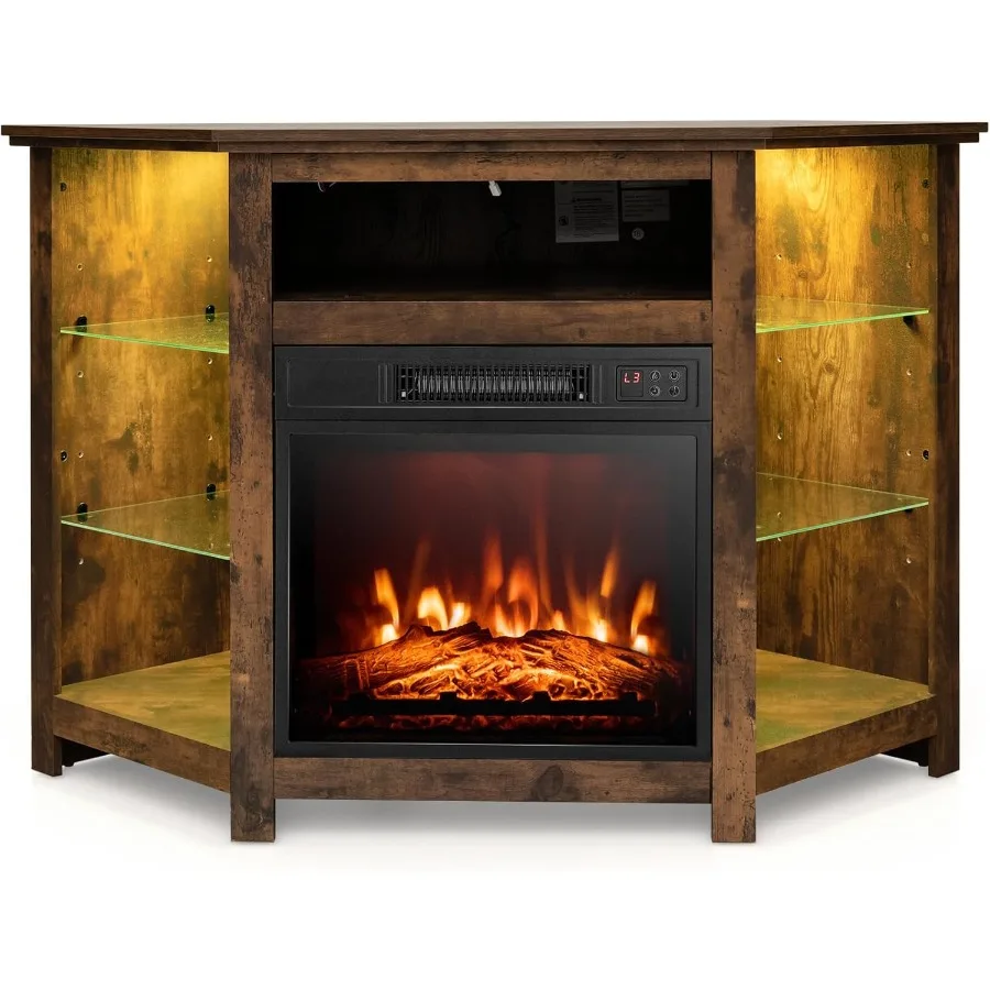 Угловая подставка для камина для телевизора со встроенным светодиодным окружающим освещением и интеллектуальным управлением через приложение для 50-дюймовых телевизоров с регулируемым стеклом
Угловая подставка для камина для телевизора со встроенным светодиодным окружающим освещением и интеллектуальным управлением через приложение для 50-дюймовых телевизоров с регулируемым стеклом