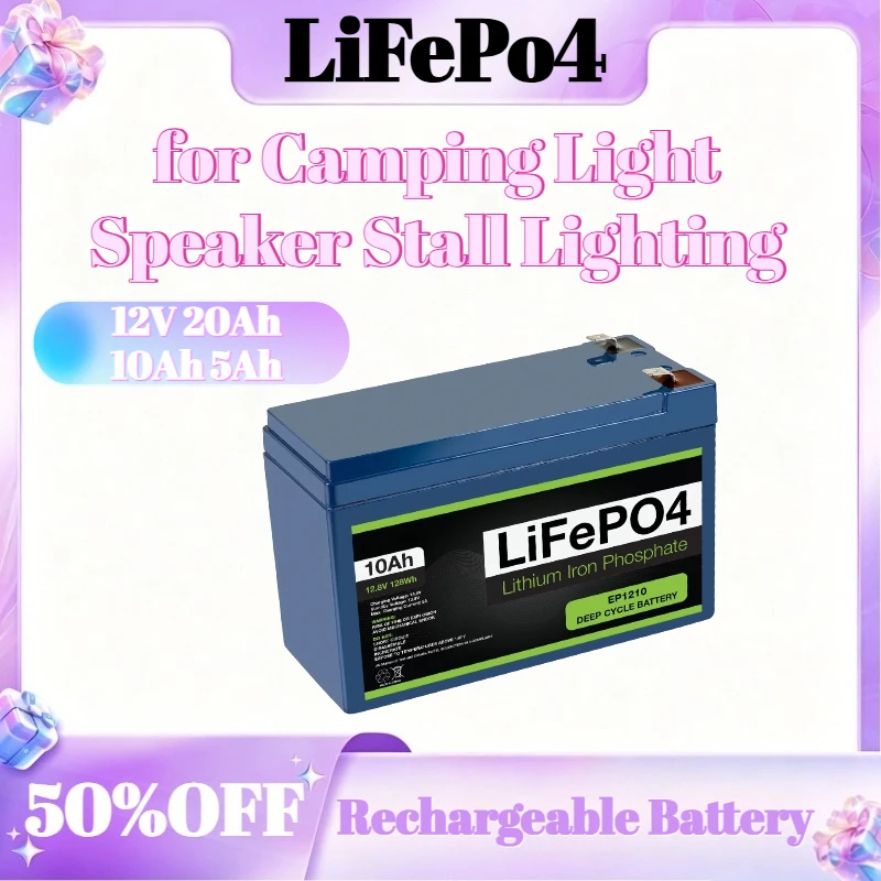 20Ah 10Ah 5Ah 12V for Camping Light Speaker Stall Lighting Lithium Iron Phosphate Battery High End LiFePo4 Rechargeable Battery
20Ah 10Ah 5Ah 12V for Camping Light Speaker Stall Lighting Lithium Iron Phosphate Battery High End LiFePo4 Rechargeable Battery