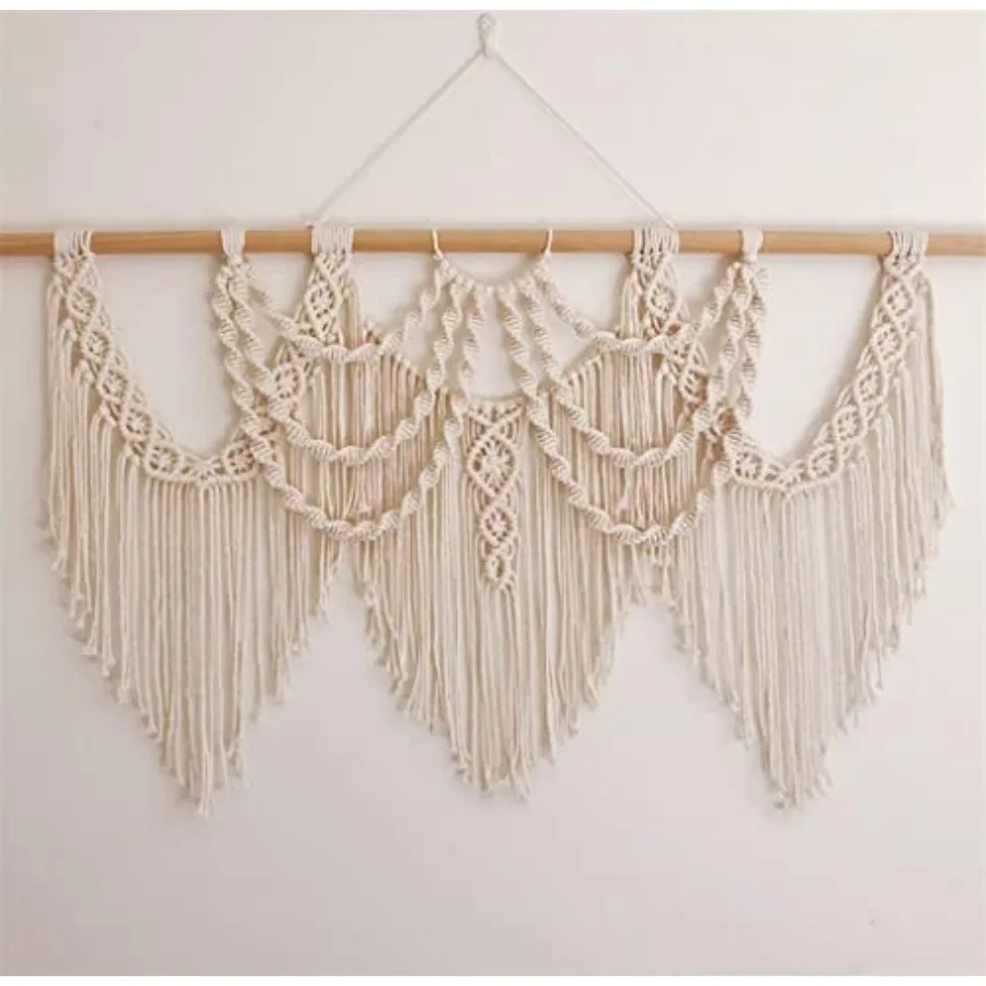 QLBUJ Large Macrame Wall Hanging Macrame Tapestry Above Headboard Boho Home Decor for Bedroom Living Room Apartment Wedding Par
QLBUJ Large Macrame Wall Hanging Macrame Tapestry Above Headboard Boho Home Decor for Bedroom Living Room Apartment Wedding Par