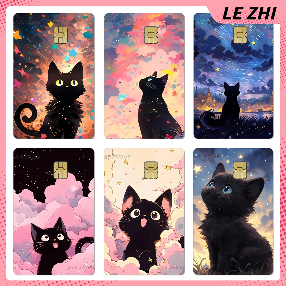 Kawaii Cartoon Black Cat Debit Card Credit Bank Card Sticker Waterproof Small Chip Film Shining Rainbow Stars Love Card Sticker
Kawaii Cartoon Black Cat Debit Card Credit Bank Card Sticker Waterproof Small Chip Film Shining Rainbow Stars Love Card Sticker