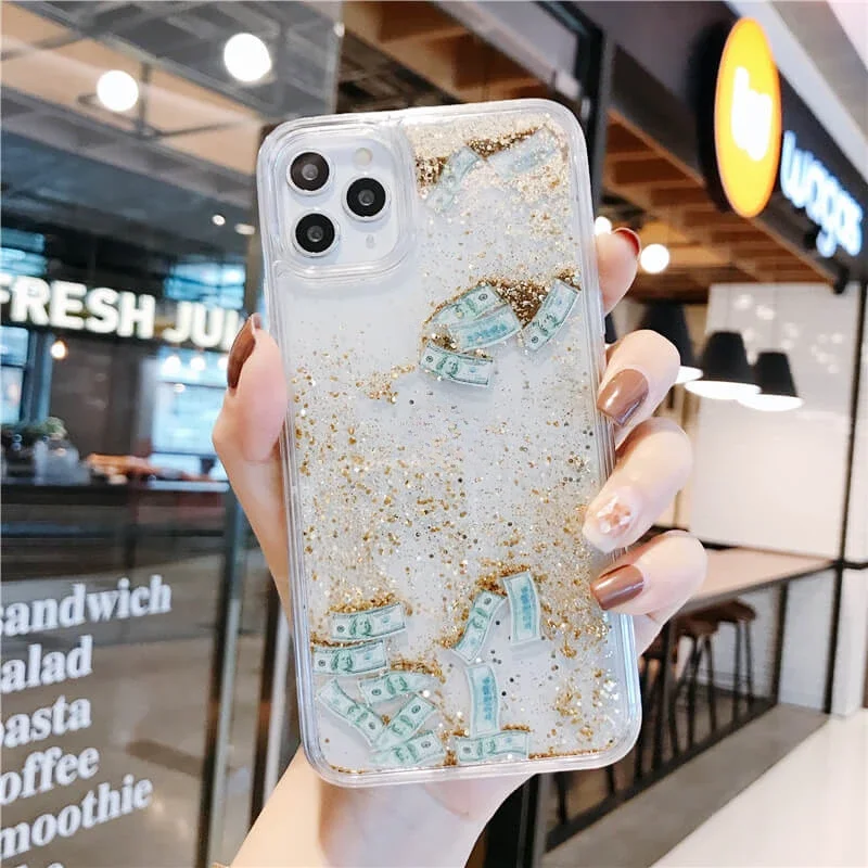 Dollar Quicksand Cover for iPhone 16 14 15 Pro Max Phone Case Glitter Moving Sand Gold Silver Figures Shell Liquid Funda Hull
Dollar Quicksand Cover for iPhone 16 14 15 Pro Max Phone Case Glitter Moving Sand Gold Silver Figures Shell Liquid Funda Hull