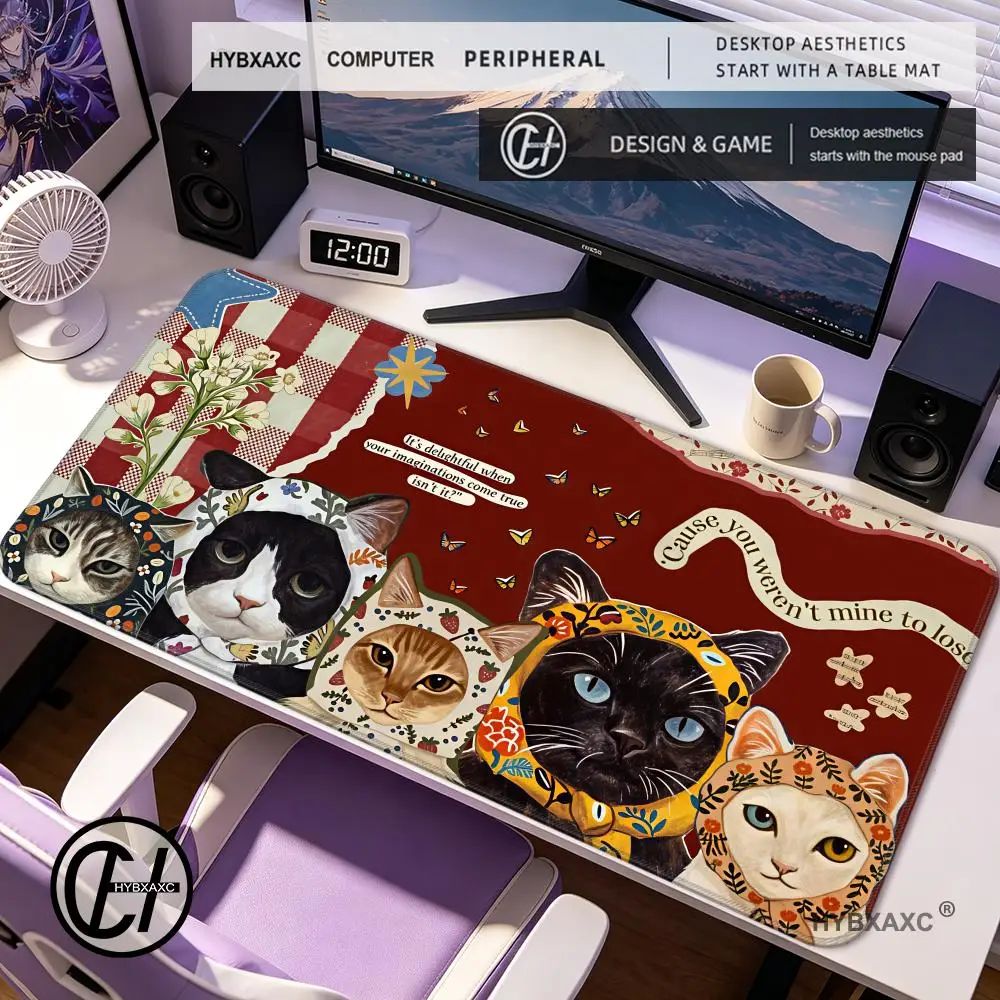 Cute Realistic Cat Collage Large Extended Mouse Pad Multi Kitten Portrait Print Non-Slip Rubber Waterproof Gaming Desk Mat
Cute Realistic Cat Collage Large Extended Mouse Pad Multi Kitten Portrait Print Non-Slip Rubber Waterproof Gaming Desk Mat