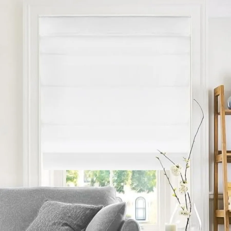 Cordless Roman Shade, Light Filtering Privacy Liner, Textured Fabric, True-to-Size 31" W x 64" H, Inside/Outside/Ceiling Mount
Cordless Roman Shade, Light Filtering Privacy Liner, Textured Fabric, True-to-Size 31" W x 64" H, Inside/Outside/Ceiling Mount