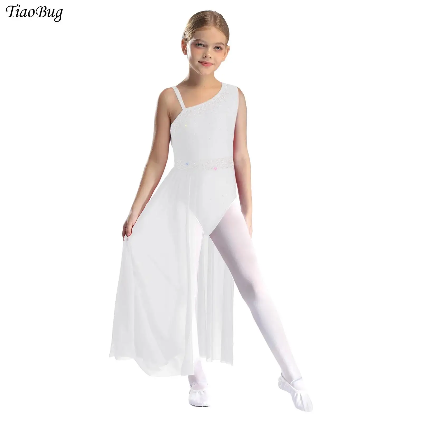 Girls Modern Lyrical Dance Dress One Shoulder Rhinestone Split Sheer Mesh Ballet Gymnastic Skating Leotard Contemporary Costumes
Girls Modern Lyrical Dance Dress One Shoulder Rhinestone Split Sheer Mesh Ballet Gymnastic Skating Leotard Contemporary Costumes