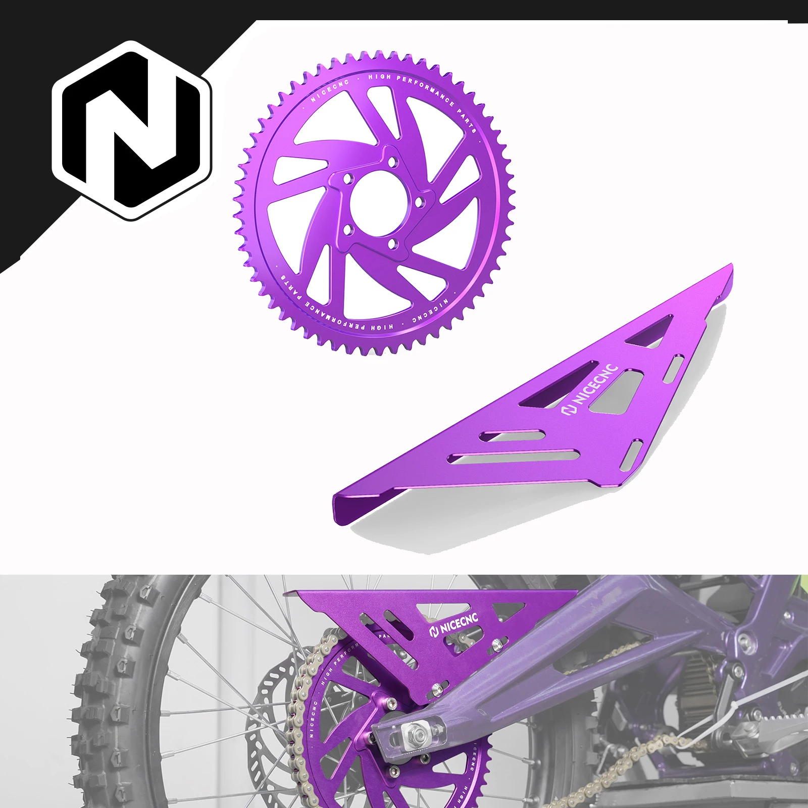 NICECNC For Surron light bee X light bee S L1E Segway X160 Segway X260 Electric Bike 58T Rear Sprocket & Chain Guard Protection
NICECNC For Surron light bee X light bee S L1E Segway X160 Segway X260 Electric Bike 58T Rear Sprocket & Chain Guard Protection