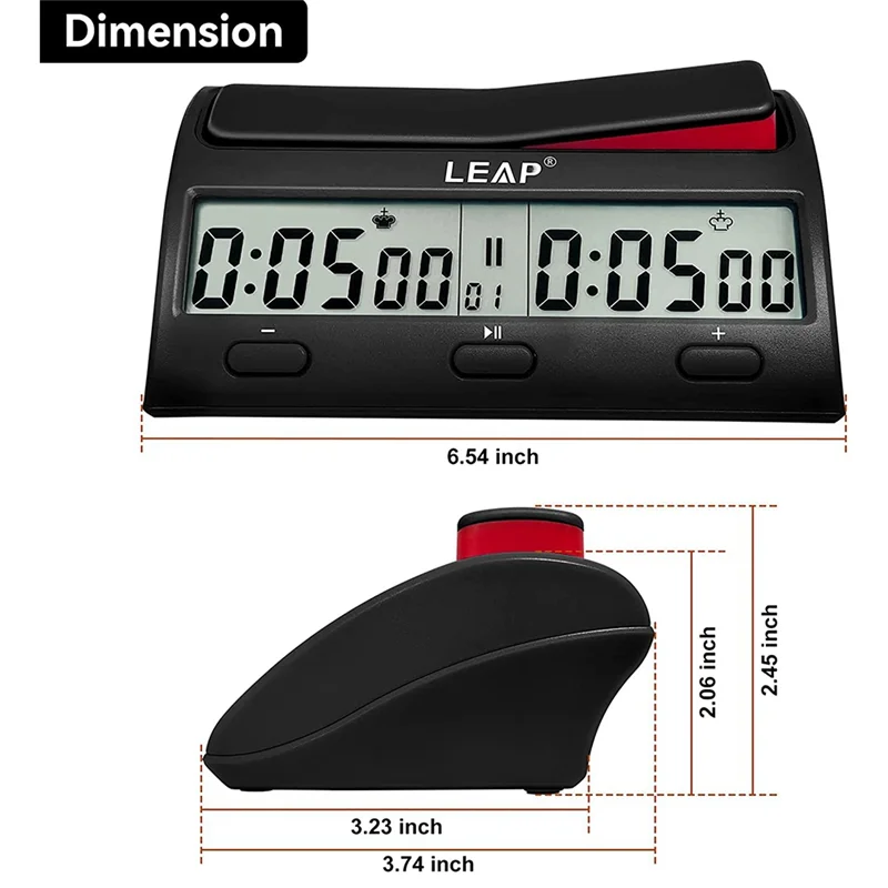LEAP Chess Clock Advanced Digital Chess Timer with 7 Type 38 Timing Set Modes Professional Chess Clock Game Timer HOT
LEAP Chess Clock Advanced Digital Chess Timer with 7 Type 38 Timing Set Modes Professional Chess Clock Game Timer HOT