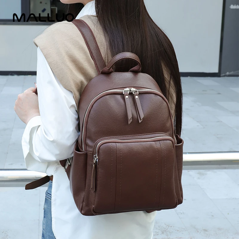 Women Cow Genuine Leather Backpacks Lady Cowhide Design Large Capacity Bags Female Retro Versatile Backpacks Ladies Fashion Bag
Women Cow Genuine Leather Backpacks Lady Cowhide Design Large Capacity Bags Female Retro Versatile Backpacks Ladies Fashion Bag