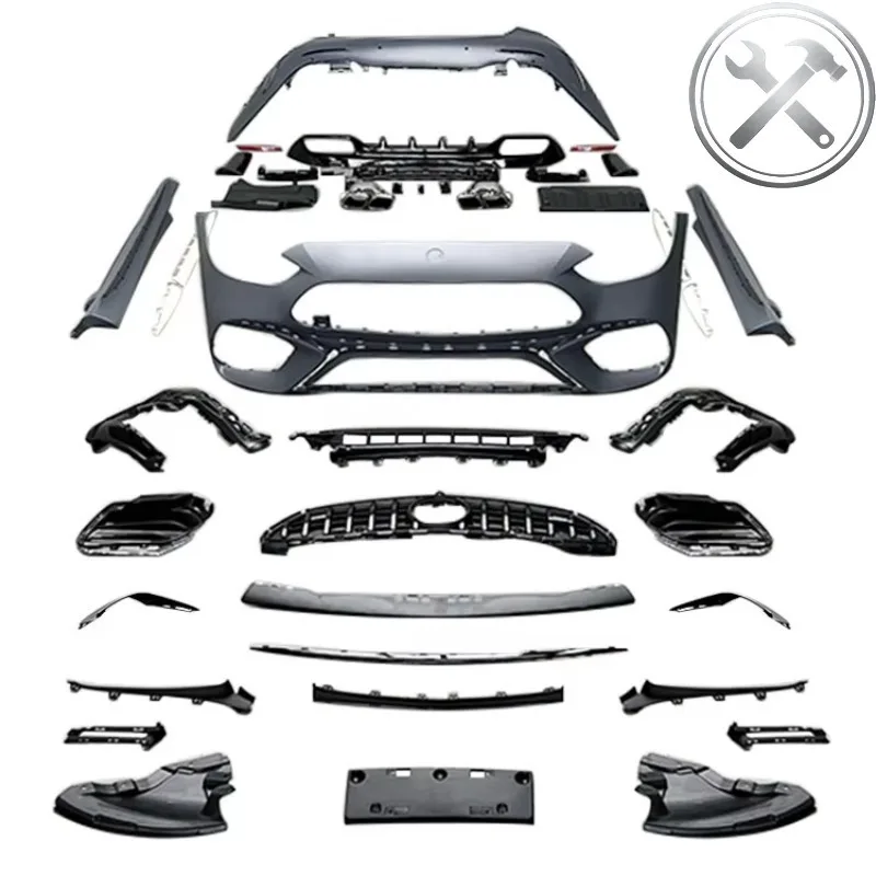 Full Set Facelift Front Rear Grille Bumper W206 Upgrade Sport Style Full Bodykit Exterior Mod Parts 2022-2023
Full Set Facelift Front Rear Grille Bumper W206 Upgrade Sport Style Full Bodykit Exterior Mod Parts 2022-2023