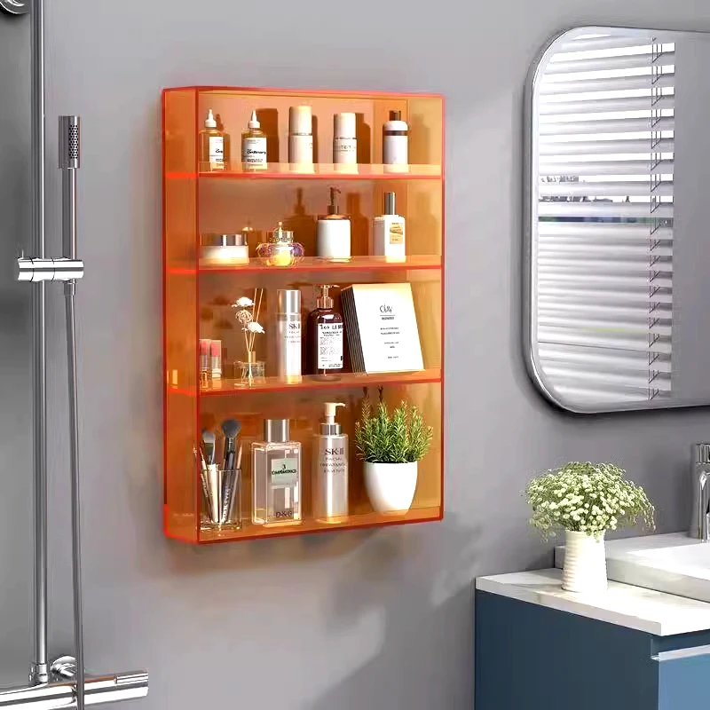 Настенный органайзер без дрели - прозрачный акриловый красочный шкаф для хранения в ванной комнате, подвесная полка для умывальника, настенный монтаж
Настенный органайзер без дрели - прозрачный акриловый красочный шкаф для хранения в ванной комнате, подвесная полка для умывальника, настенный монтаж