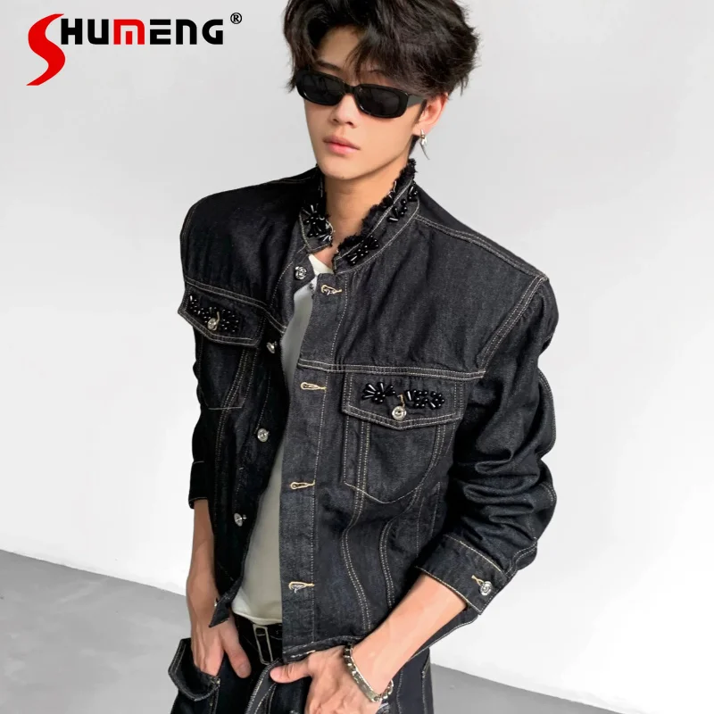 2026 Men's Spring Fashion Beaded Jackets Solid Color Single-breasted Multi-button Tops Stylish Handsome Pocket Decoration Coats
2026 Men's Spring Fashion Beaded Jackets Solid Color Single-breasted Multi-button Tops Stylish Handsome Pocket Decoration Coats