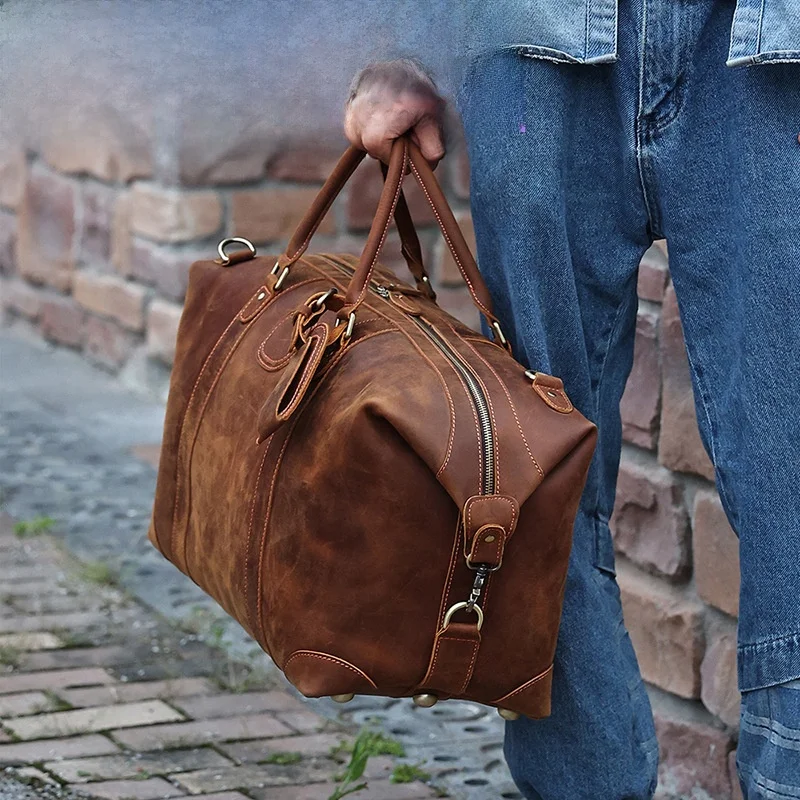 Мужская дорожная сумка Global Purchase FS из натуральной кожи ручной работы, ретро-стиль, из воловьей кожи, большая вместимость, ручная переноска
Мужская дорожная сумка Global Purchase FS из натуральной кожи ручной работы, ретро-стиль, из воловьей кожи, большая вместимость, ручная переноска