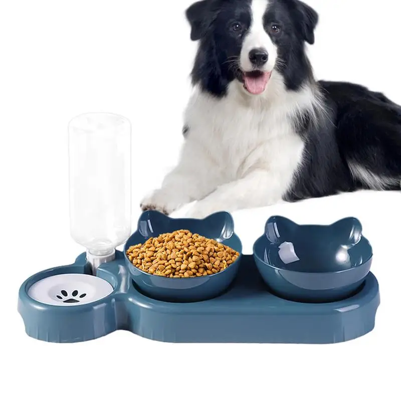Double Dog Bowl 15Tilted Dog Dishes With Automatic Water Dispenser Bottle 500ml Water Bottle Pet Feeding Bowl For Cats And Dogs
Double Dog Bowl 15Tilted Dog Dishes With Automatic Water Dispenser Bottle 500ml Water Bottle Pet Feeding Bowl For Cats And Dogs