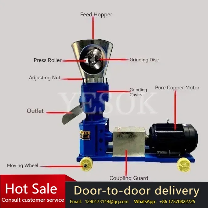 Electrical Engine Feed Pellet Machine With Motor Multifunctional For Breeding Cattle, Duck, Fish and Pig (380V/220V)
Electrical Engine Feed Pellet Machine With Motor Multifunctional For Breeding Cattle, Duck, Fish and Pig (380V/220V)