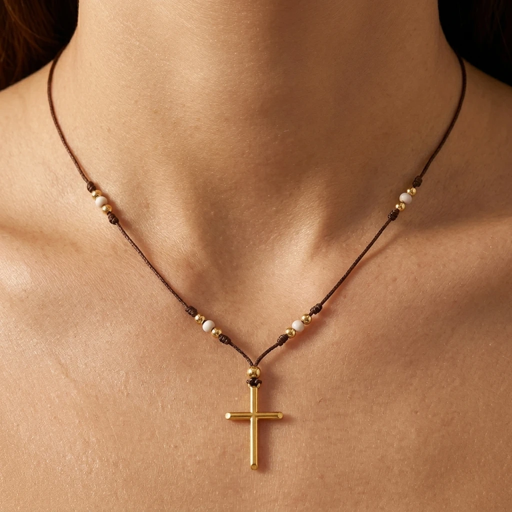 1PCS Bohemian Handmade Copper Beads Cross Stainless Steel Pendant Necklace for Women Festive Gift Jewelry Accessory
1PCS Bohemian Handmade Copper Beads Cross Stainless Steel Pendant Necklace for Women Festive Gift Jewelry Accessory