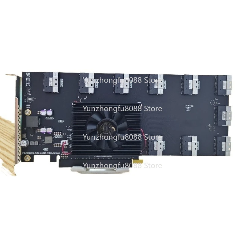 PCIE4.0 Switch expansion card 10 * SFF-8654 8i U.2 NVMe expansion AI graphics card expansion
PCIE4.0 Switch expansion card 10 * SFF-8654 8i U.2 NVMe expansion AI graphics card expansion