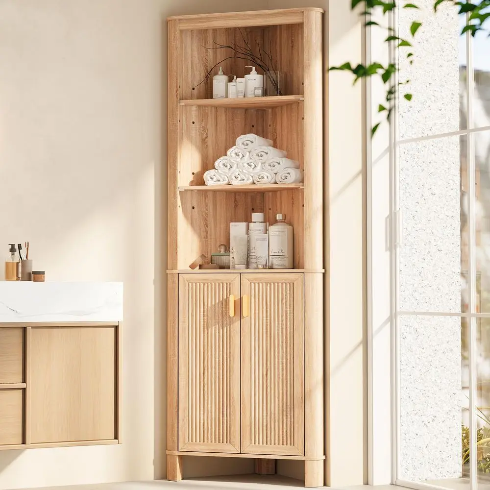 69 Tall Corner Shelf with Doors, 6Tier Corner Storage Cabinet with Doors, Space Saver Shelf for Bathroom, Bathroom Floor Cabine
69 Tall Corner Shelf with Doors, 6Tier Corner Storage Cabinet with Doors, Space Saver Shelf for Bathroom, Bathroom Floor Cabine