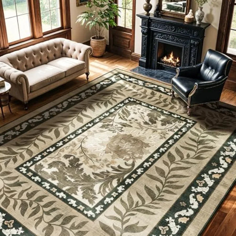 Washable Rug 9x12 Area Rugs for Living Room Stain Resistant NonSlip Backing Floral Design Rug for BedroomDurable UltraThin Vint
Washable Rug 9x12 Area Rugs for Living Room Stain Resistant NonSlip Backing Floral Design Rug for BedroomDurable UltraThin Vint