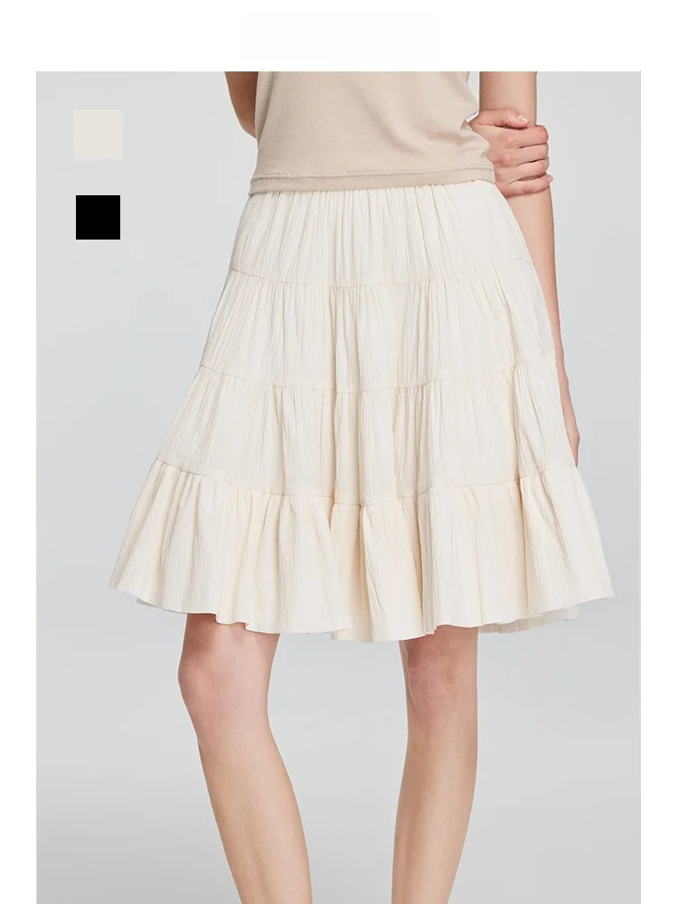 Pure Cotton Pleated Texture Cake Skirt Women's Spring New Arrival High Waist A-Line Midi Skirt Daily Wear Commute Sle
Pure Cotton Pleated Texture Cake Skirt Women's Spring New Arrival High Waist A-Line Midi Skirt Daily Wear Commute Sle