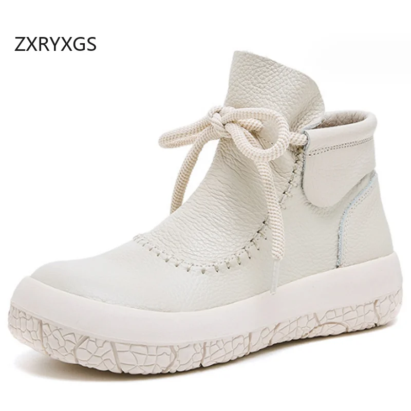 ZXRYXGS 2024 Classic Retro Genuine Leather Boots Fashion Casual Shoes Flat Platform Soft Sole Non-slip Women Shoes Roman Boots
ZXRYXGS 2024 Classic Retro Genuine Leather Boots Fashion Casual Shoes Flat Platform Soft Sole Non-slip Women Shoes Roman Boots