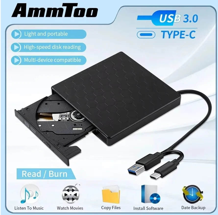 Внешний привод CD DVD, тонкий защитный внешний привод CD-RW USB 2.0, проигрыватель DVD-ROM для ноутбуков, настольных ПК 
Внешний привод CD DVD, тонкий защитный внешний привод CD-RW USB 2.0, проигрыватель DVD-ROM для ноутбуков, настольных ПК